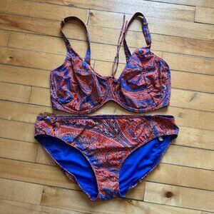 Primadonna Sz 14 44 Casablanca Paisley Underwire Two Pieces Swimsuit